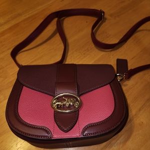 Coach Georgie Saddlebag in Colorblock